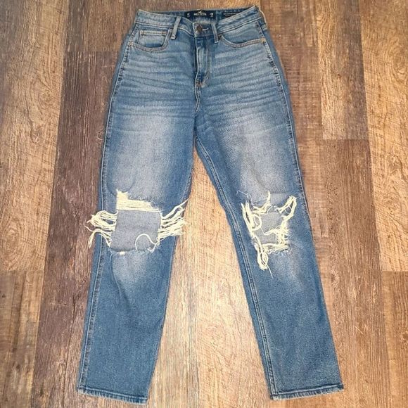 Hollister Denim - Hollister Distressed Curvy Ultra High Rise Mom Jeans